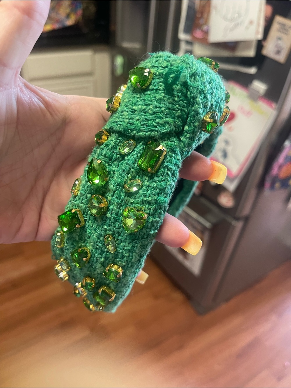 Brianna Cannon buddy love Collab green rhinestone headband